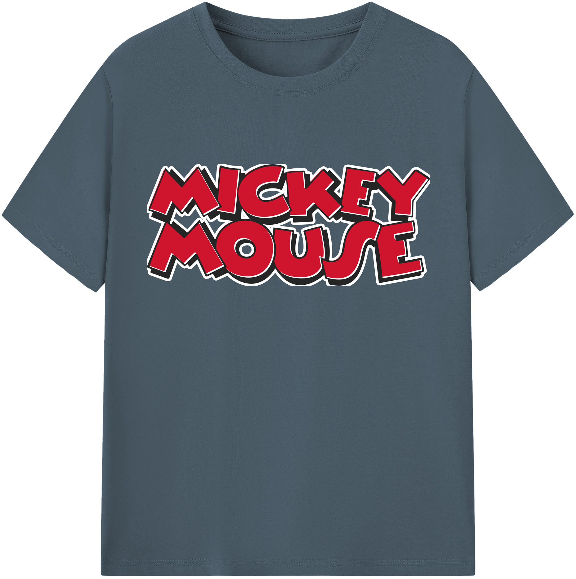 （画像用） ミッキーマウス Mickey Mouse 綿100％半袖Tシャツ（フロントプリント）